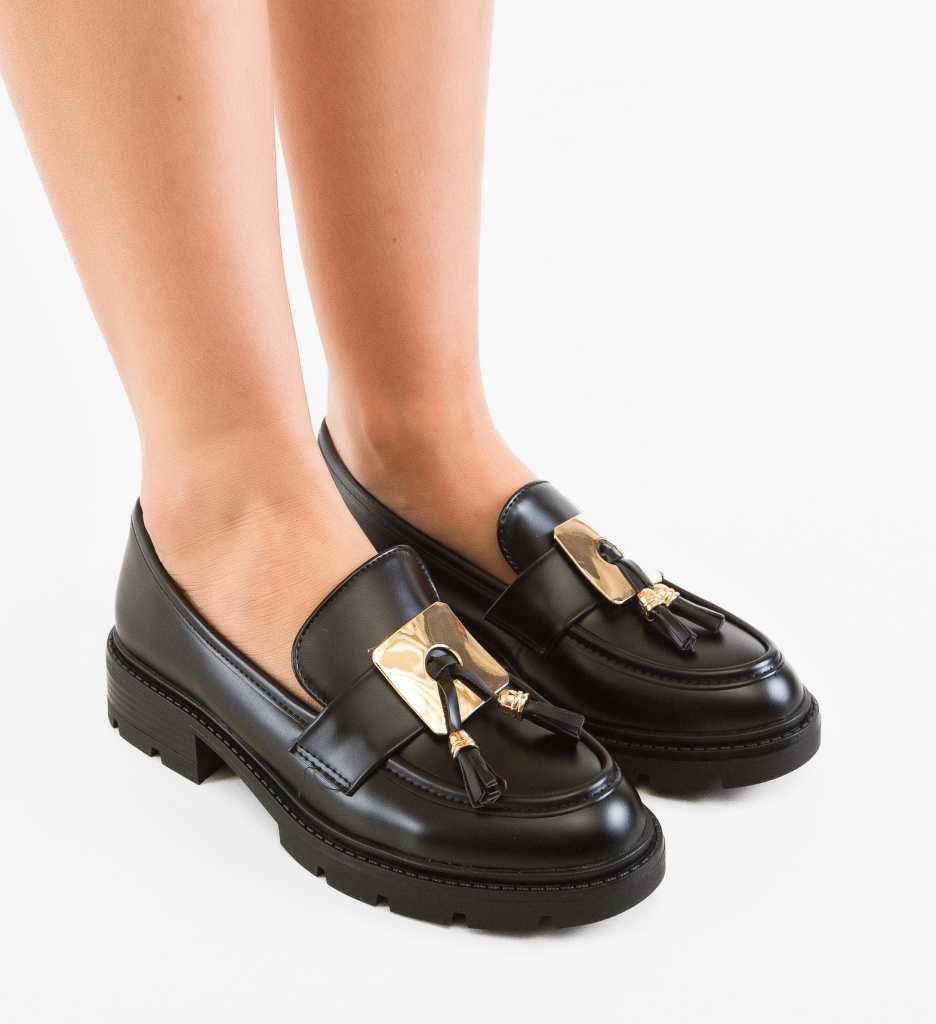 Pantofi Casual Dama Ymyne Negri – Confort & Stil - imagine 4