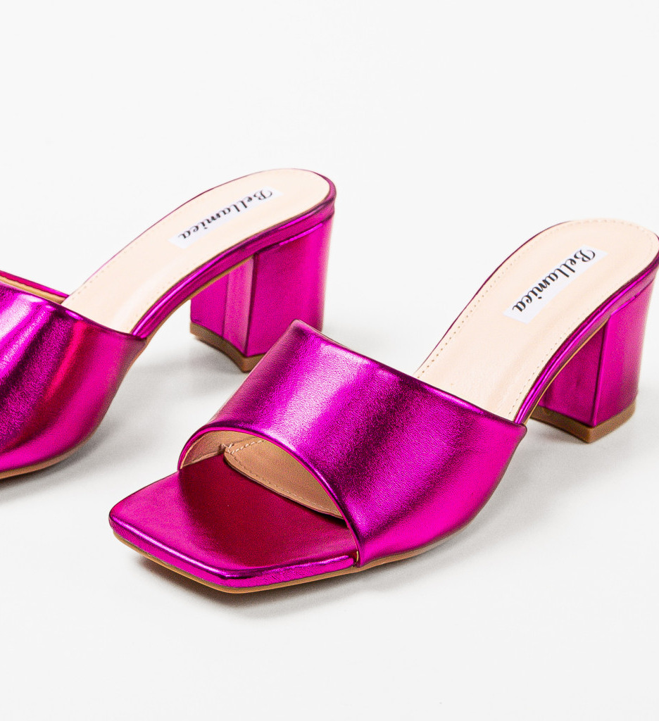 Saboti Dama Coraline Fuchsia | Sandale cu Toc Elegante - imagine 6