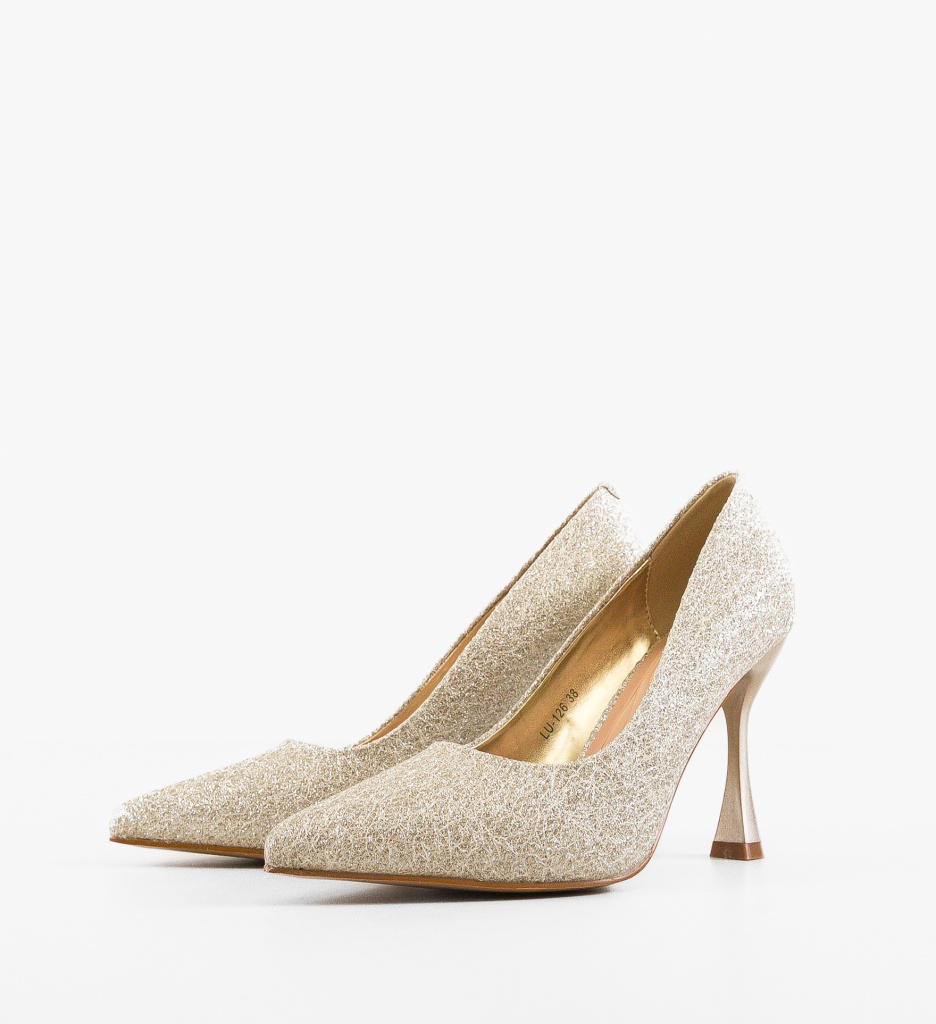 Pantofi Stiletto Auriu Bridie - Eleganță Maximă - imagine 2