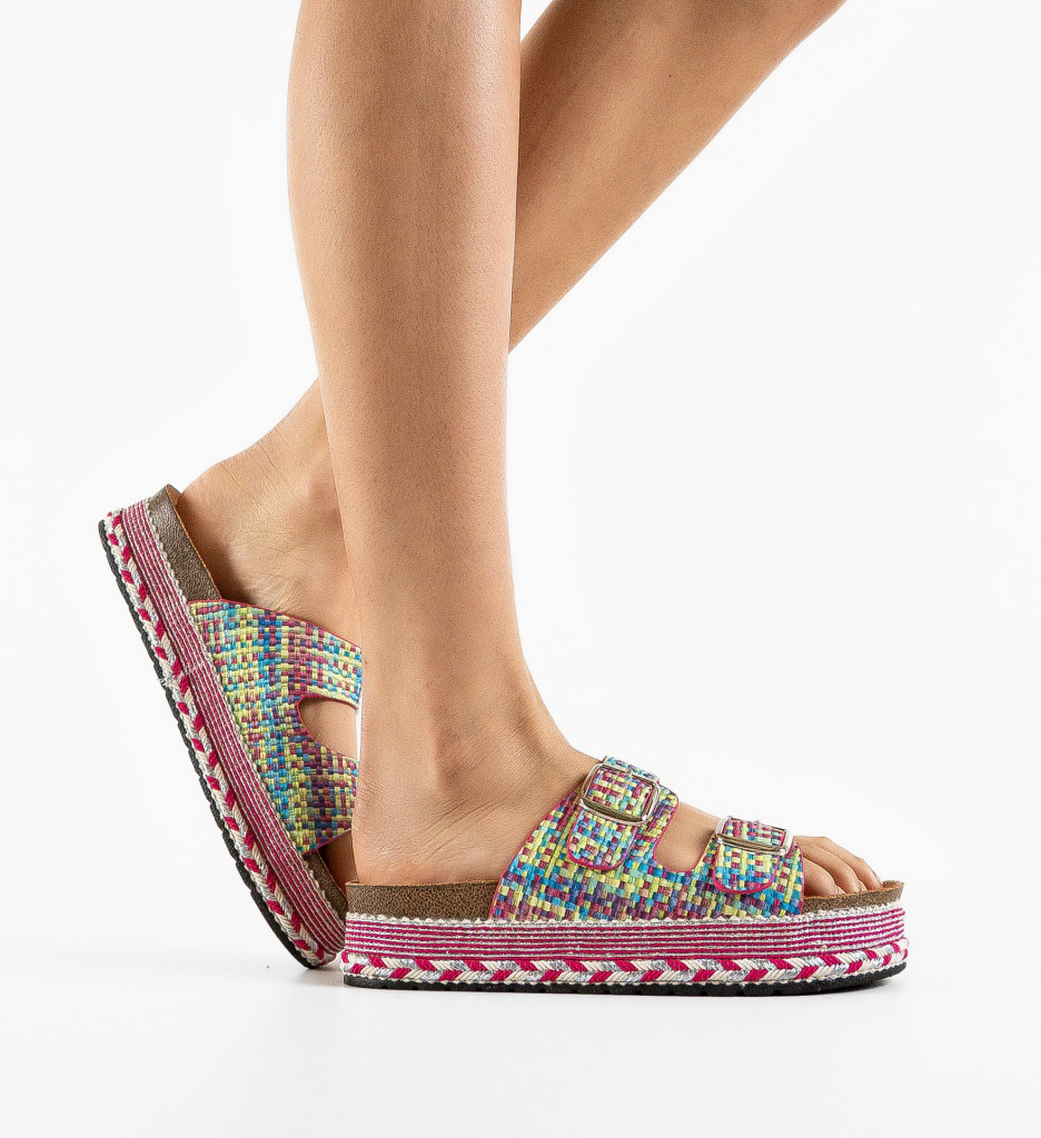 Papuci Dama Miller Fuchsia | Confort & Stil - imagine 2