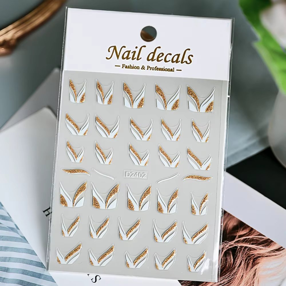 Abtibilduri Unghii Marquise Auriu | Nail Art Rapid