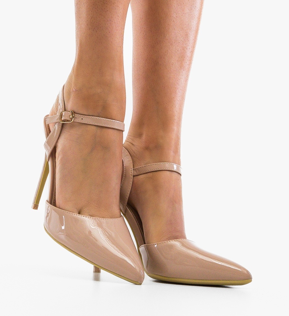 Pantofi Stiletto Jaximet Nude Eleganți - imagine 4