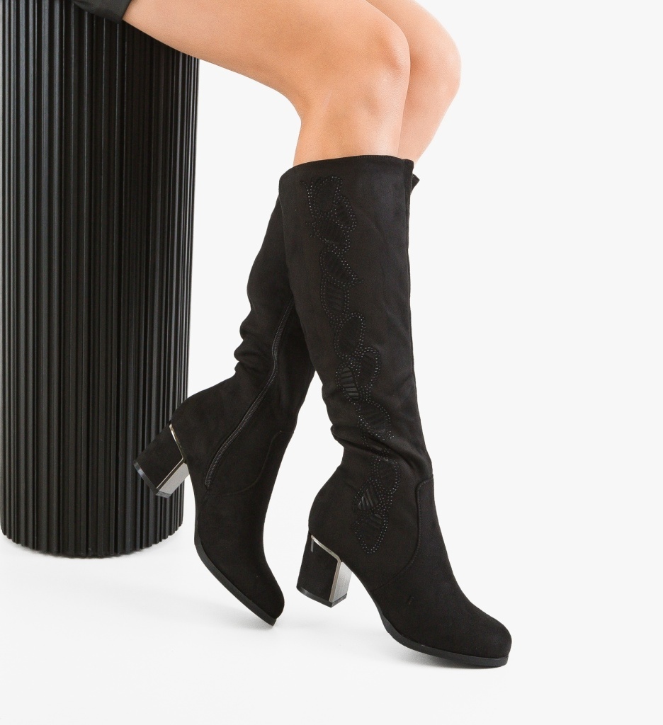 Cizme Poppe Negre Depurtat - Eleganță și Confort - imagine 4