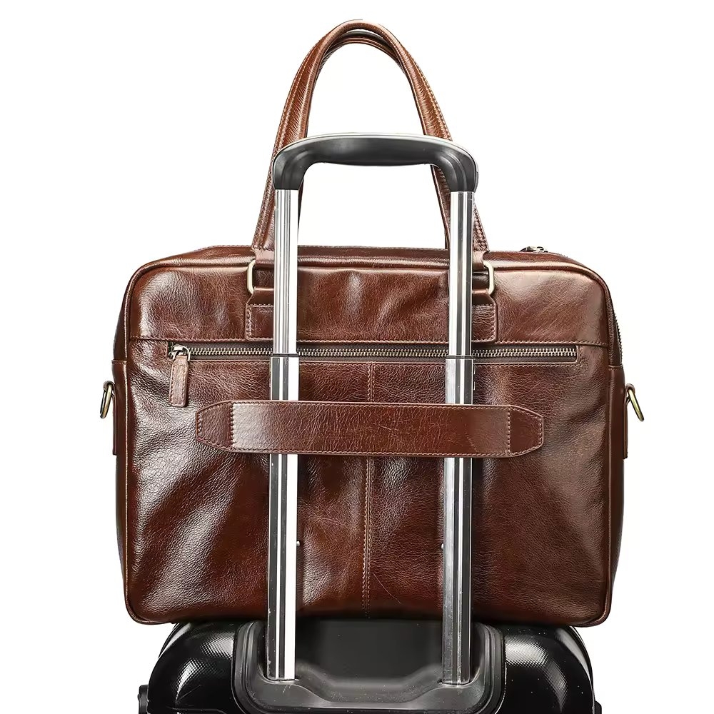 Servieta Dael GT3284 Piele Naturală Maro - imagine 4
