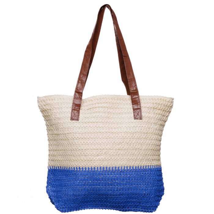 Geanta Shopika Bicoloră Impletită | Design Unic