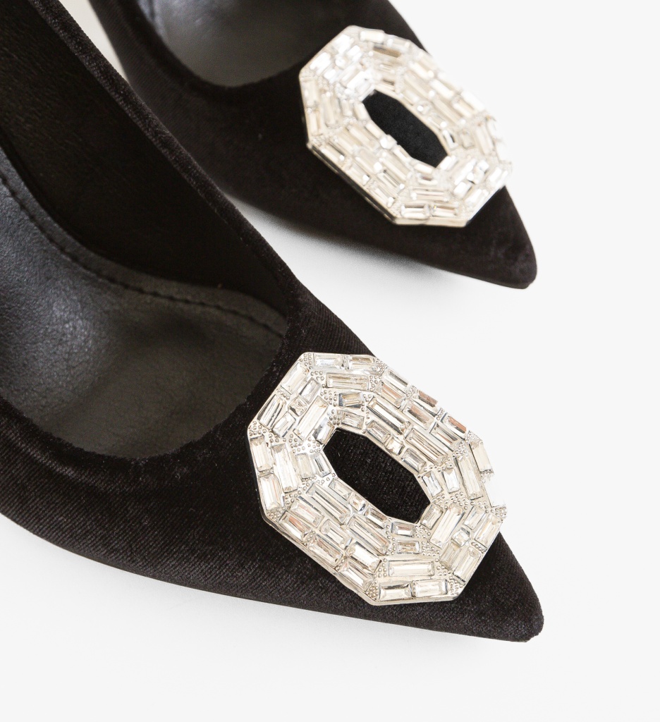 Pantofi Dama Kreb Negri cu Toc Eleganți - imagine 8