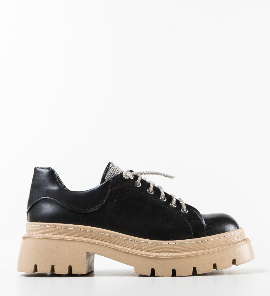 Pantofi Casual Dama Friday Negri Confortabili - imagine 4