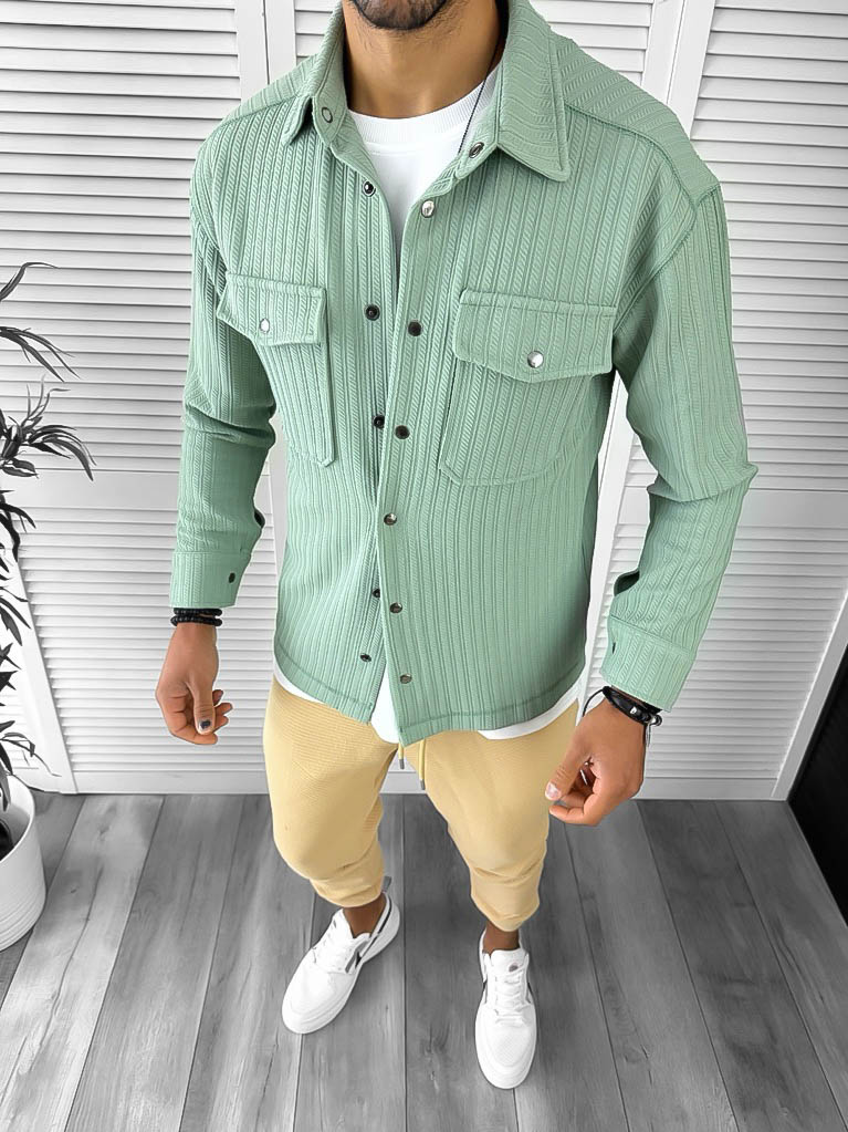 Cămașă Bărbați Casual Vernil Slim Fit | Eleganță Relaxată