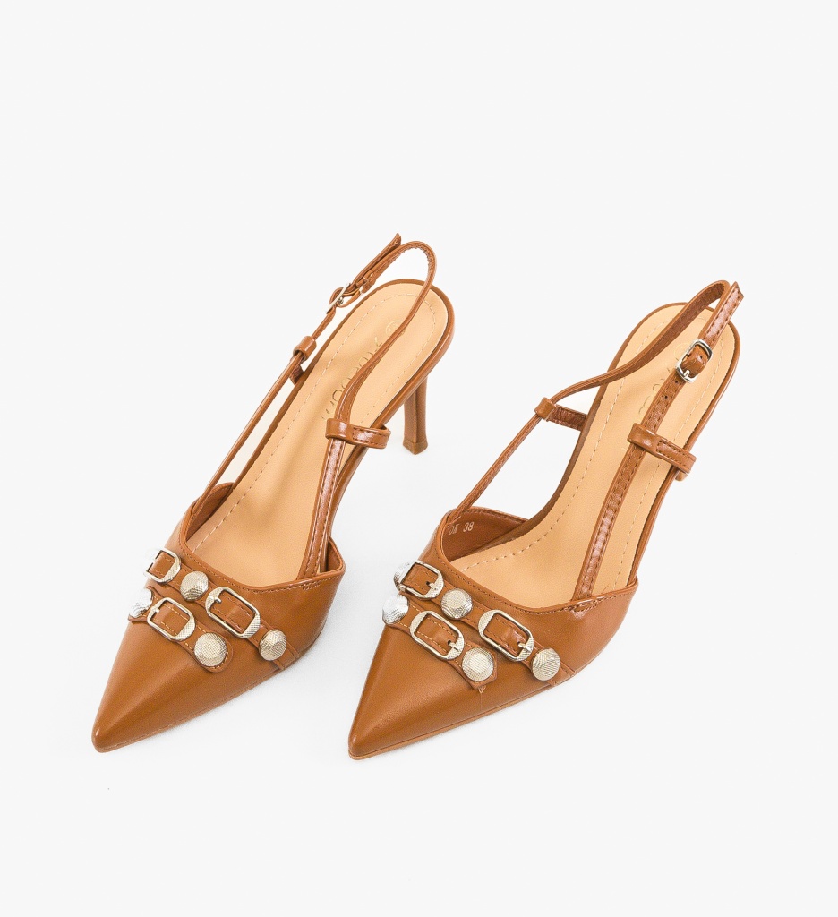Pantofi Dama Fleur Camel - Stil și Eleganță - imagine 5