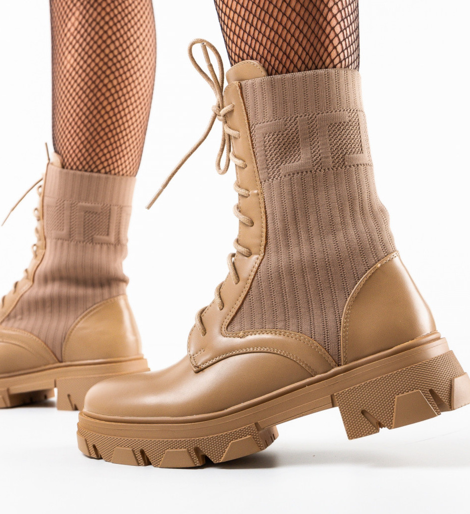 Ghete Dama Levy Khaki | Stil si Confort - imagine 3