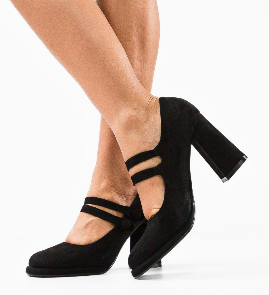 Pantofi Vintage Negri | Eleganță Atemporală - imagine 4