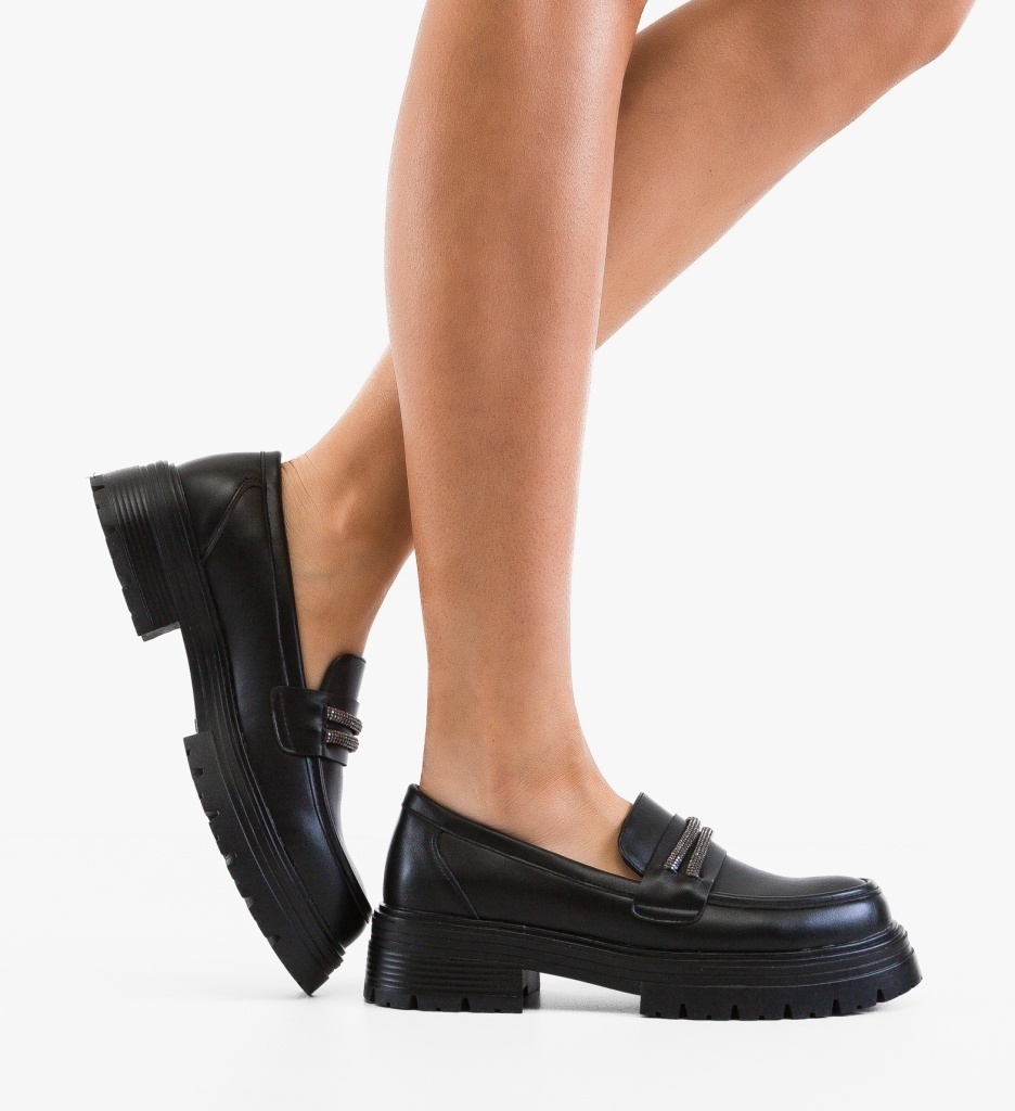 Pantofi Casual Dama Uster Negru – Confort și Stil - imagine 3