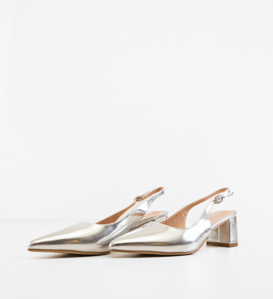 Pantofi Dama Ellery Argintii | Eleganță și Stil - imagine 5