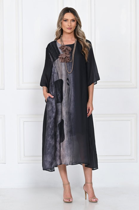 Rochie Satinata Shopika Eleganta A-Line