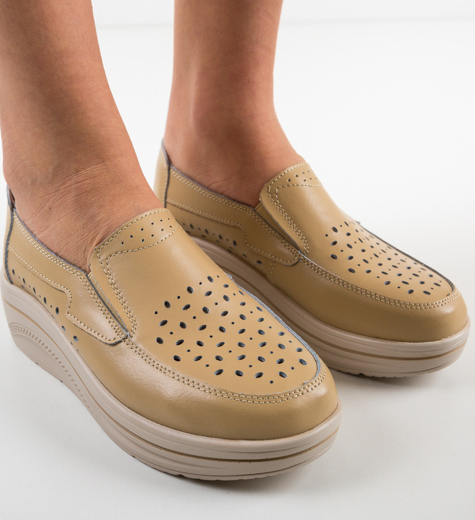 Pantofi Casual Olifram Bej - Confort și Stil - imagine 3