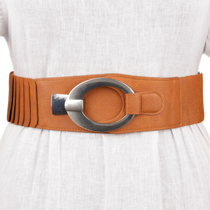 Curea elastică piele Shopika | Accesoriu elegant damă - imagine 1