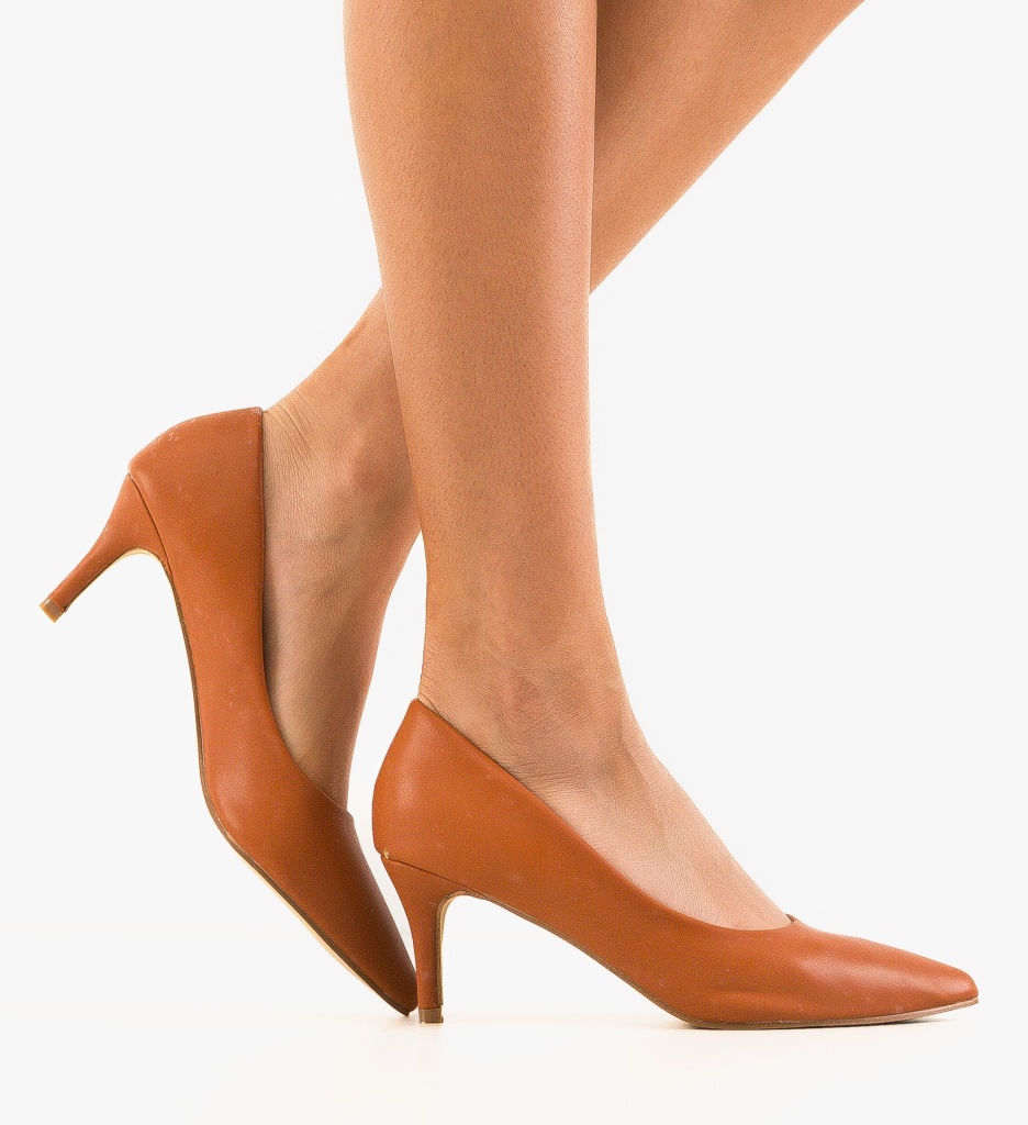 Pantofi Cheloo Camel cu Toc - Eleganță Asigurată