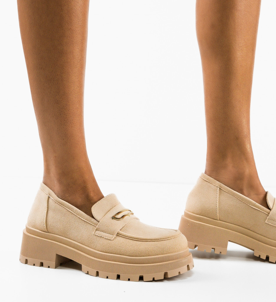 Pantofi Casual Jenny Bej: Confort și Stil - imagine 3