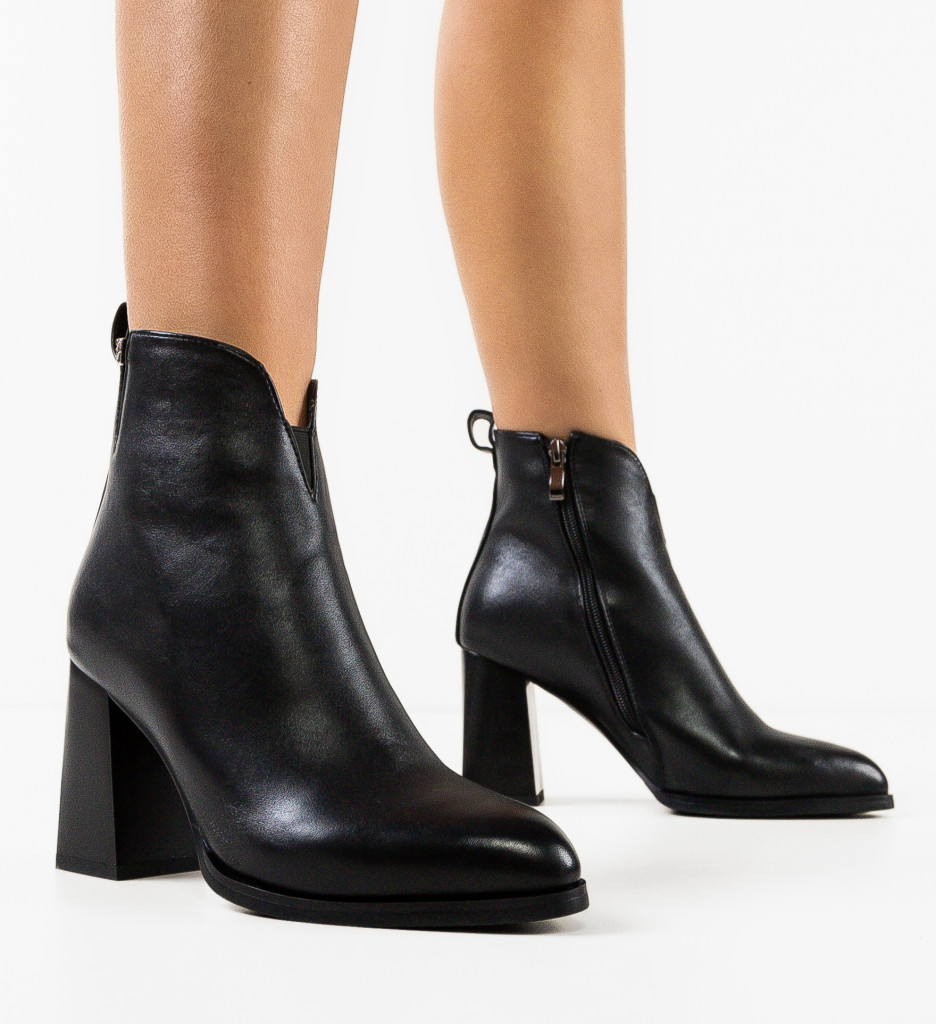 Botine Dama Erikell Negre - Eleganță și Confort
