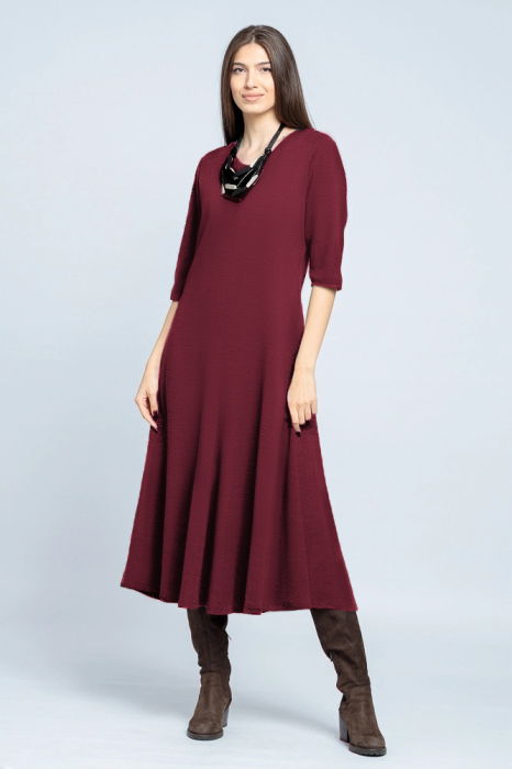 Rochie Elegantă Cambrată din Vascoză | Shopika