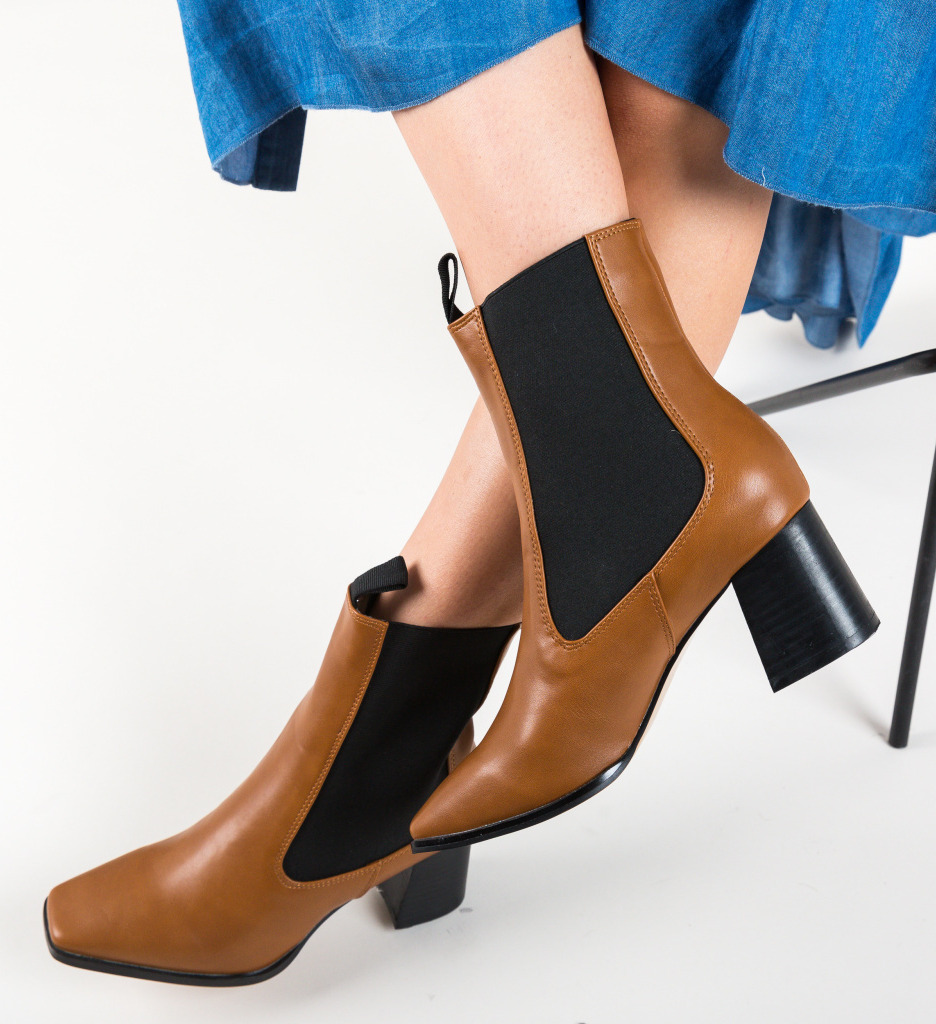 Botine Peach Camel - Eleganță și Confort - imagine 3