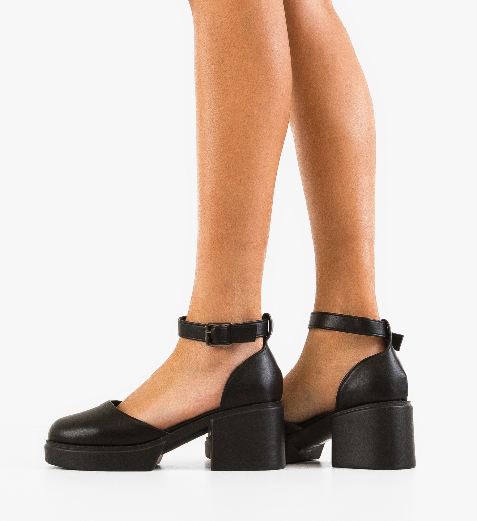 Pantofi Casual Dama Sauron Negri - Confort Stil - imagine 2