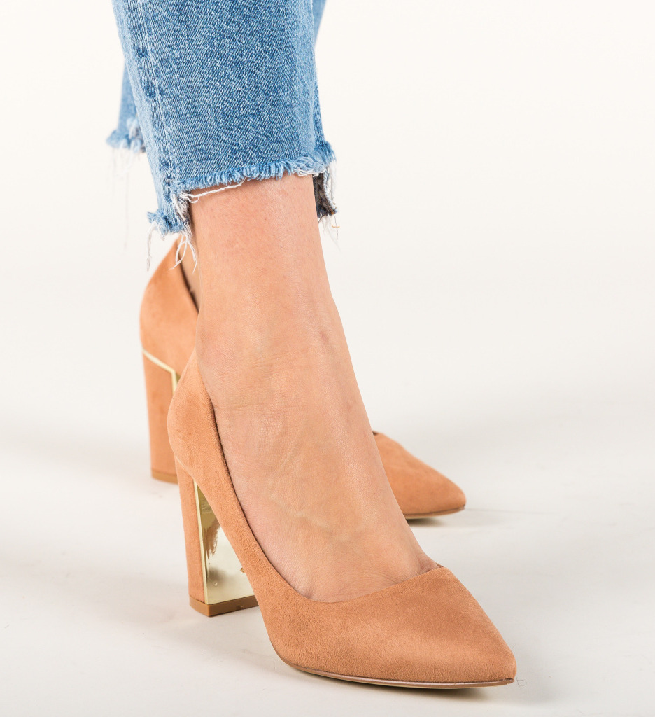 Pantofi Peonix Roz cu Toc Elegant | Stil Feminin - imagine 4