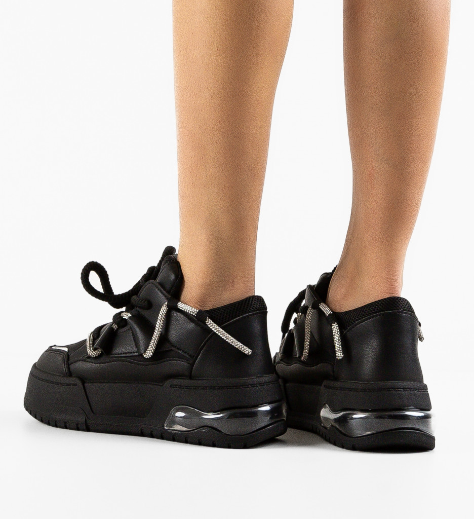 Sneakers Dama Cationi Negri - Confort Sport - imagine 2