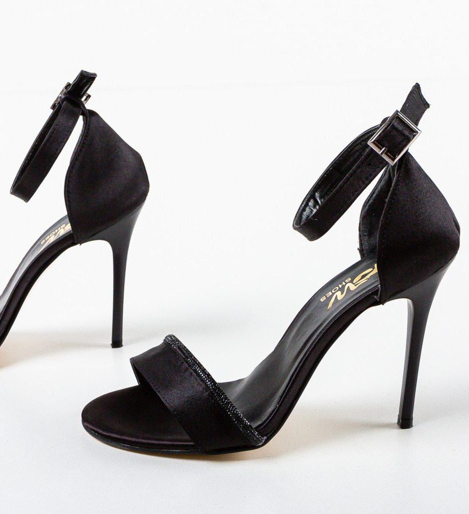 Sandale cu Toc Cassius Negre | Eleganță Maximă - imagine 6