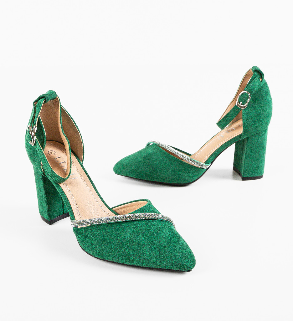Pantofi Dama Verzi cu Toc - Eleganță și Stil - imagine 7