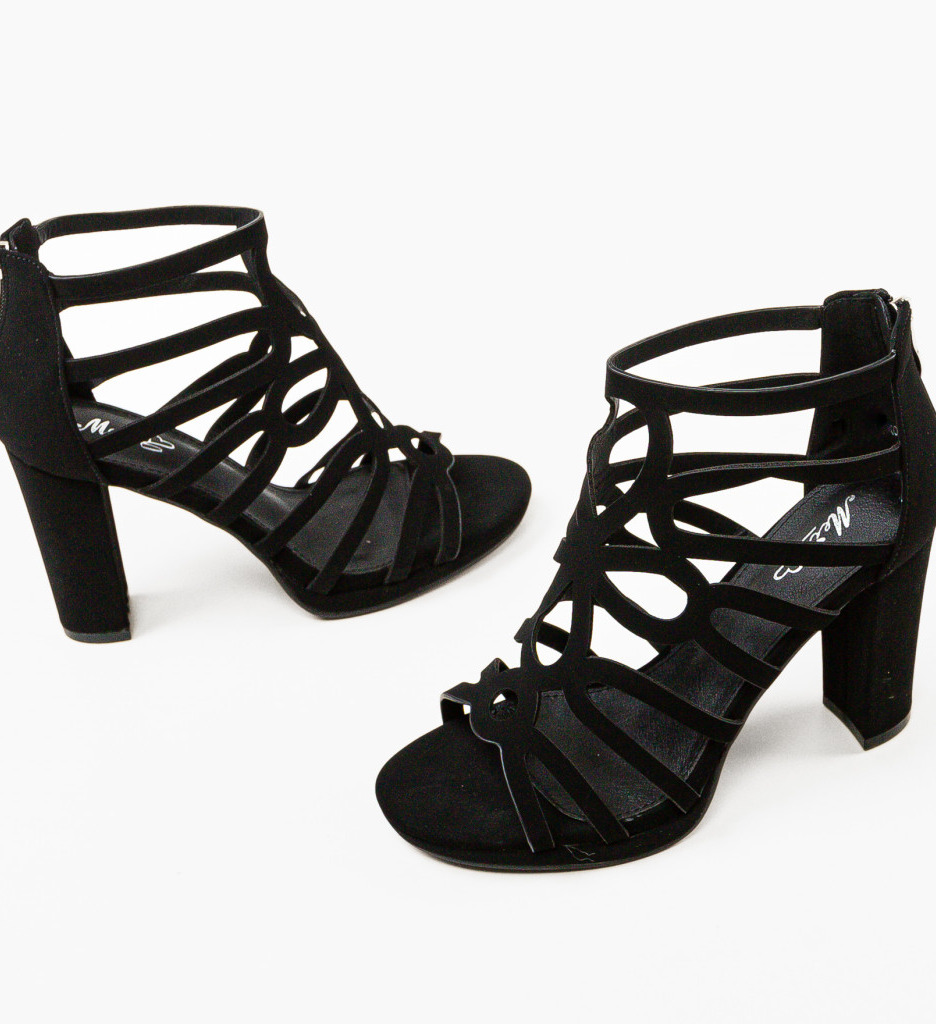 Sandale Toc Negre Aviaaja - Eleganță Asigurată - imagine 8
