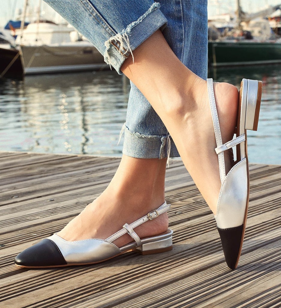 Pantofi Perethom Albi Eleganți cu Toc - imagine 2