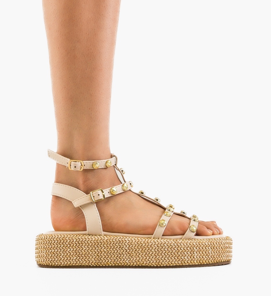 Sandale Straw Bej | Confort și Eleganță - imagine 6