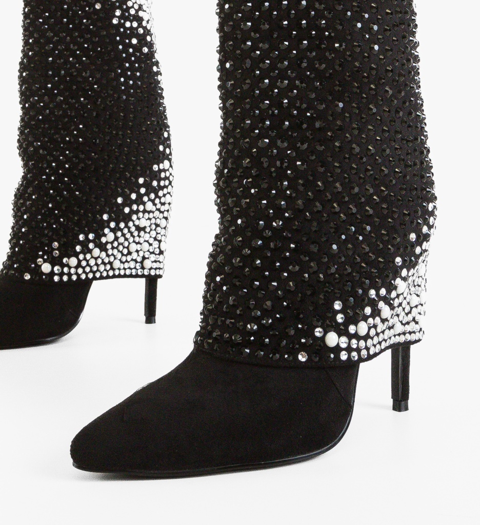 Botine Velyon Negre Depurtat | Eleganță & Confort - imagine 5
