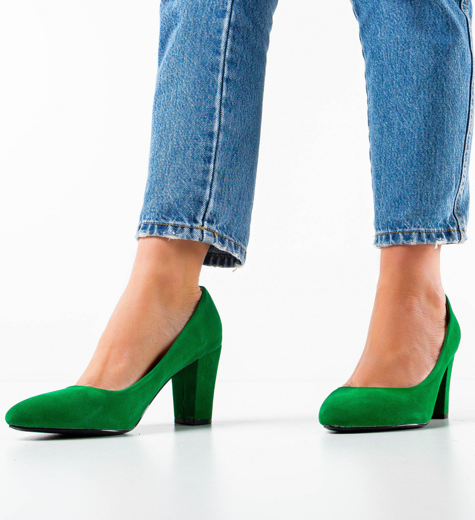 Pantofi Yaba Verzi cu Toc - Stil și Eleganță - imagine 3