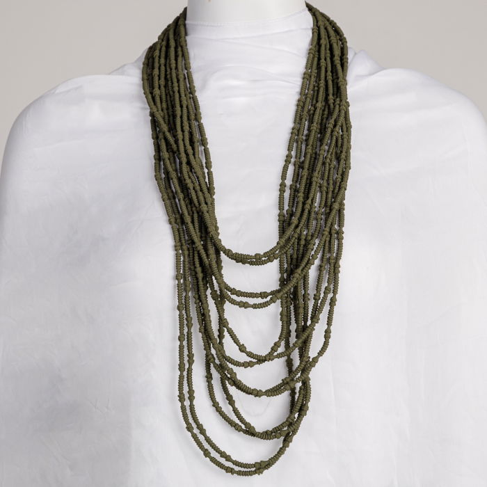 Colier Multisir Kaki Shopika - Design Elegan