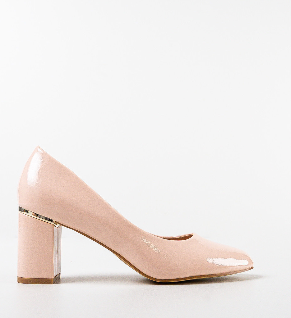 Pantofi Roach Bej cu Toc Eleganți - imagine 5