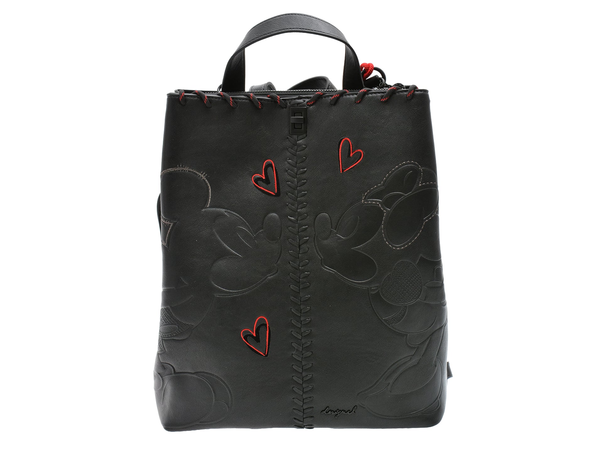 Rucsac DESIGUAL negru, SAKP43, din piele ecologica