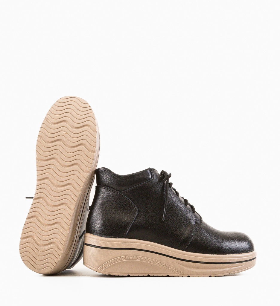 Pantofi Casual Palerma Negri - Confort & Stil - imagine 6