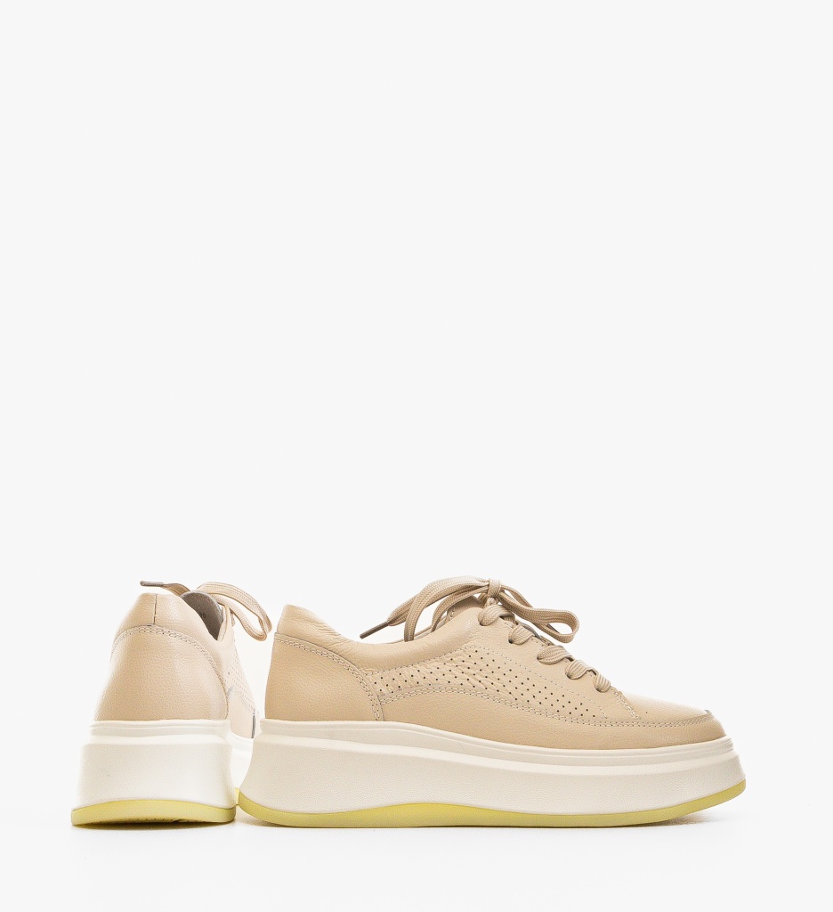 Sneakers Dama Ronda Bej | Confort și Stil - imagine 6