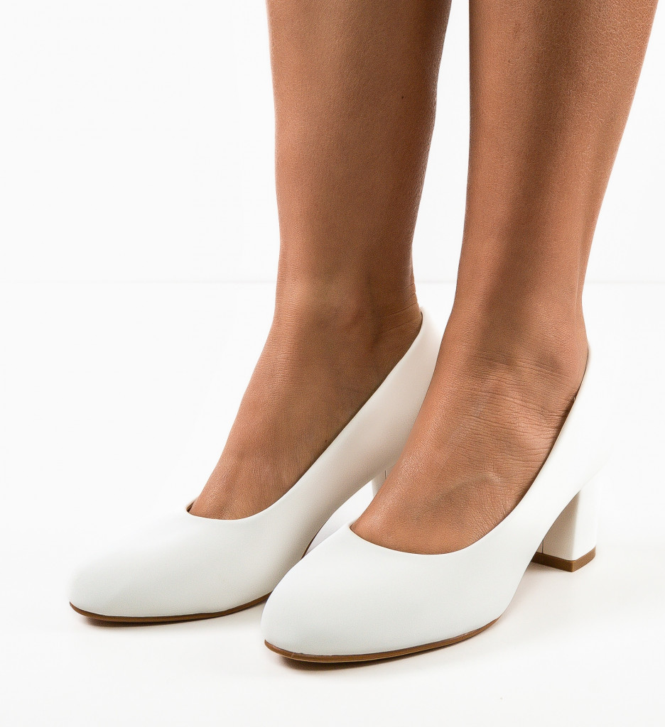 Pantofi Pozal Albi - Eleganță și Stil - imagine 2