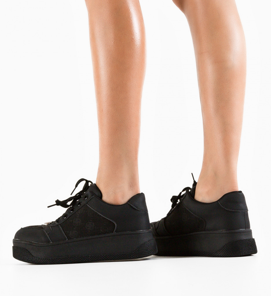 Sneakers Dama Guett Negri - Confort Sport - imagine 3