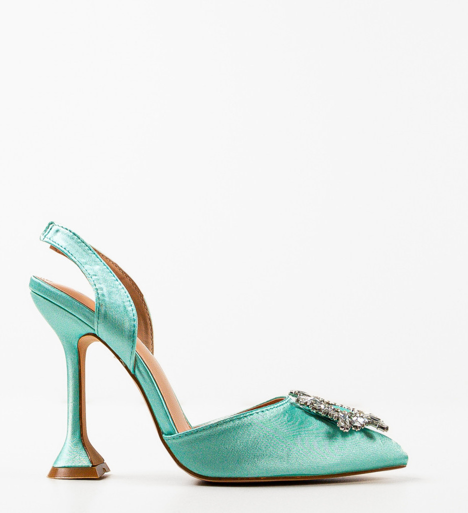 Pantofi cu Toc Lopez Turcoaz - Stil si Eleganta - imagine 3