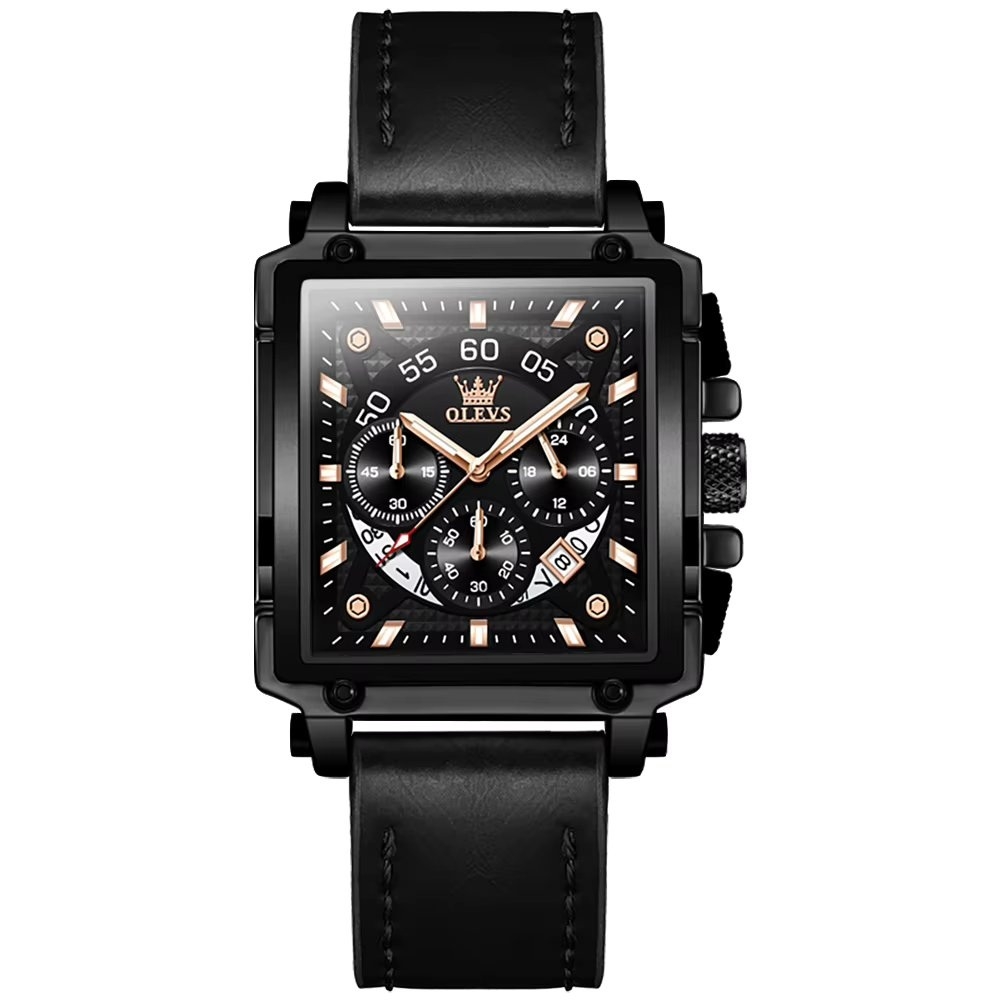 Ceas Barbatesc Olevs CS1920 Negru Piele