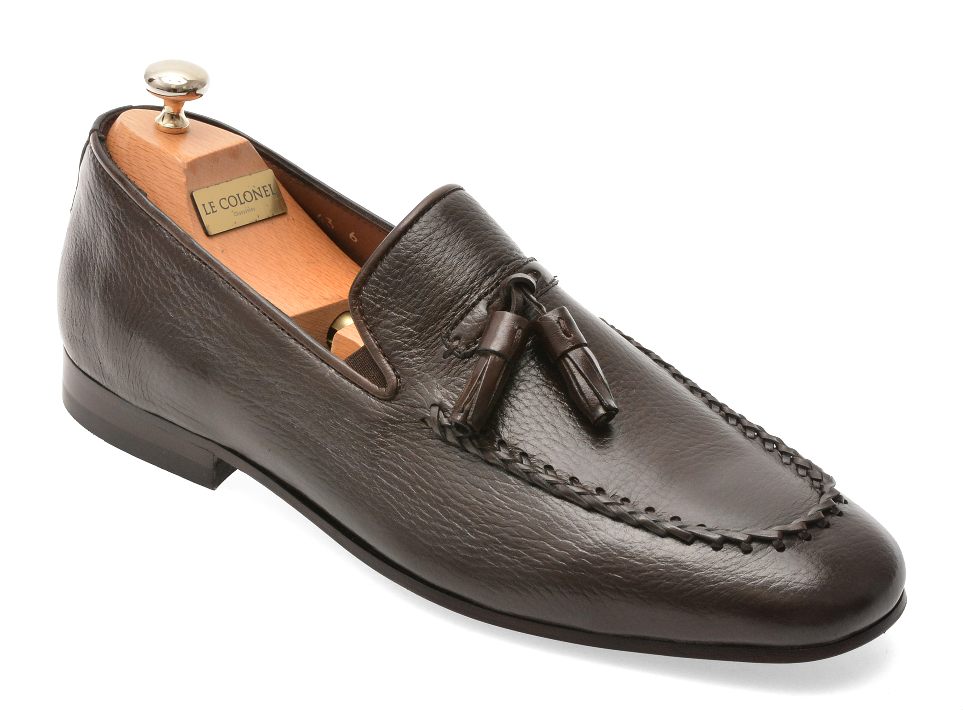 Mocasini LE COLONEL maro, piele naturală