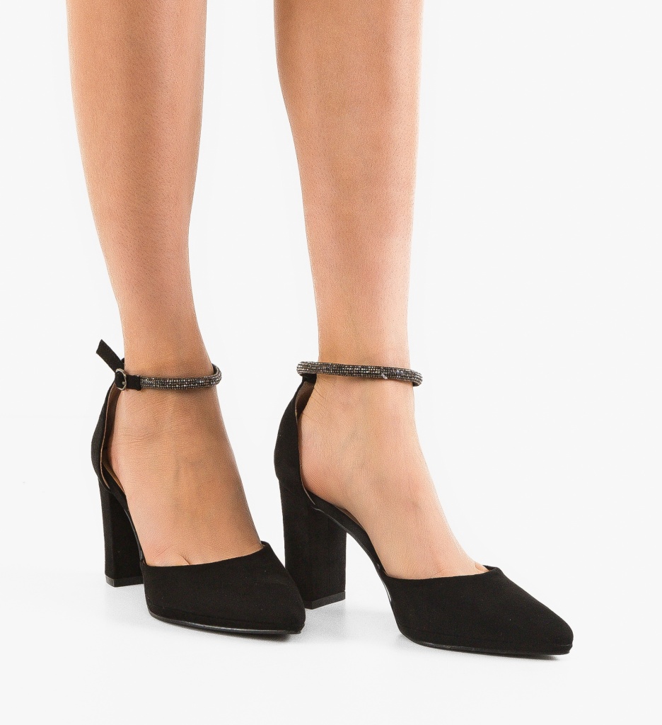 Pantofi cu Toc Kobe Negri | Eleganță Asigurată