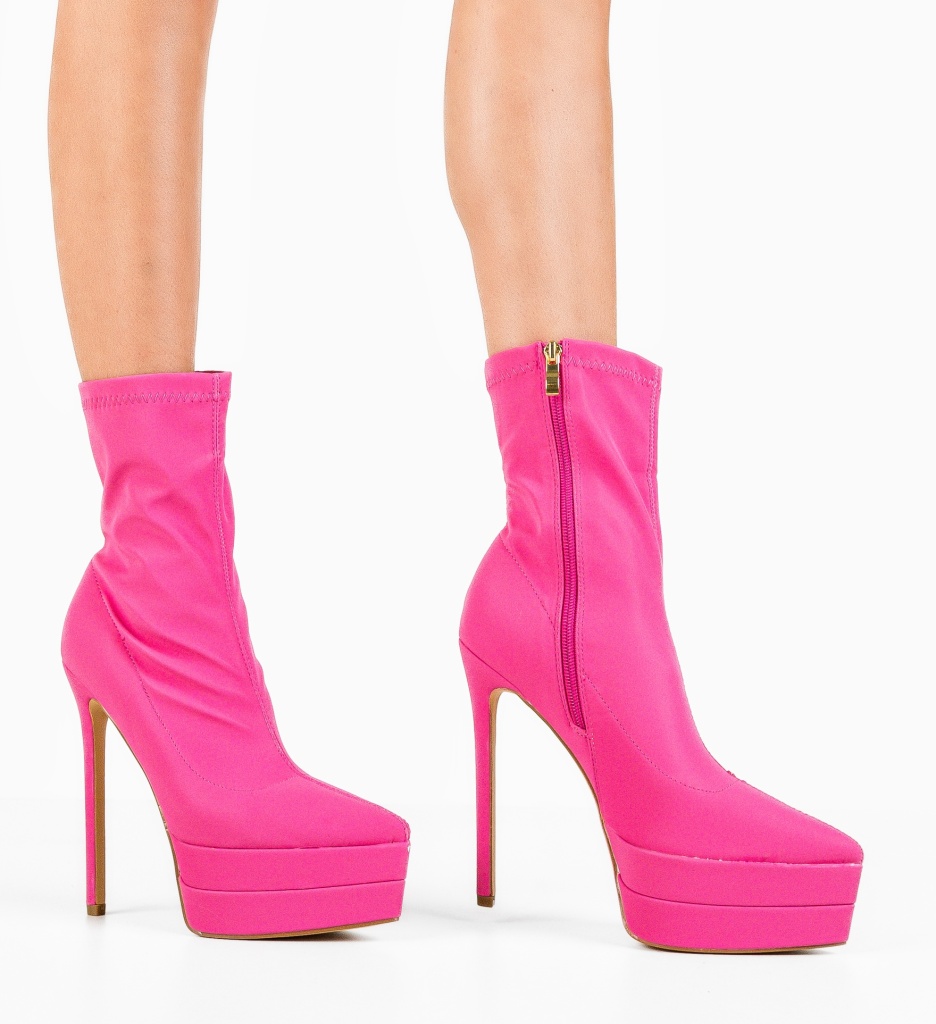 Botine Dama Kato Fuchsia - Eleganță și Stil - imagine 2