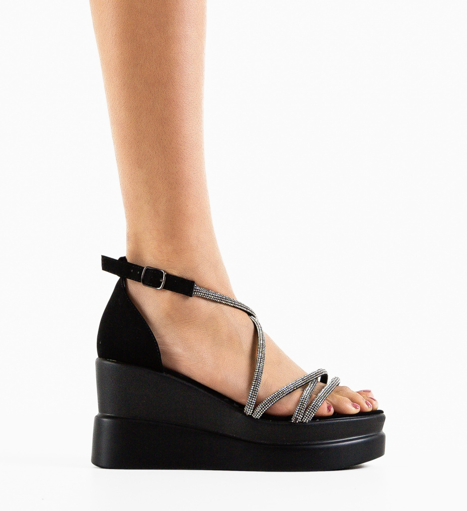 Platforme Dama Gracelyn Negre | Eleganță și Confort - imagine 4