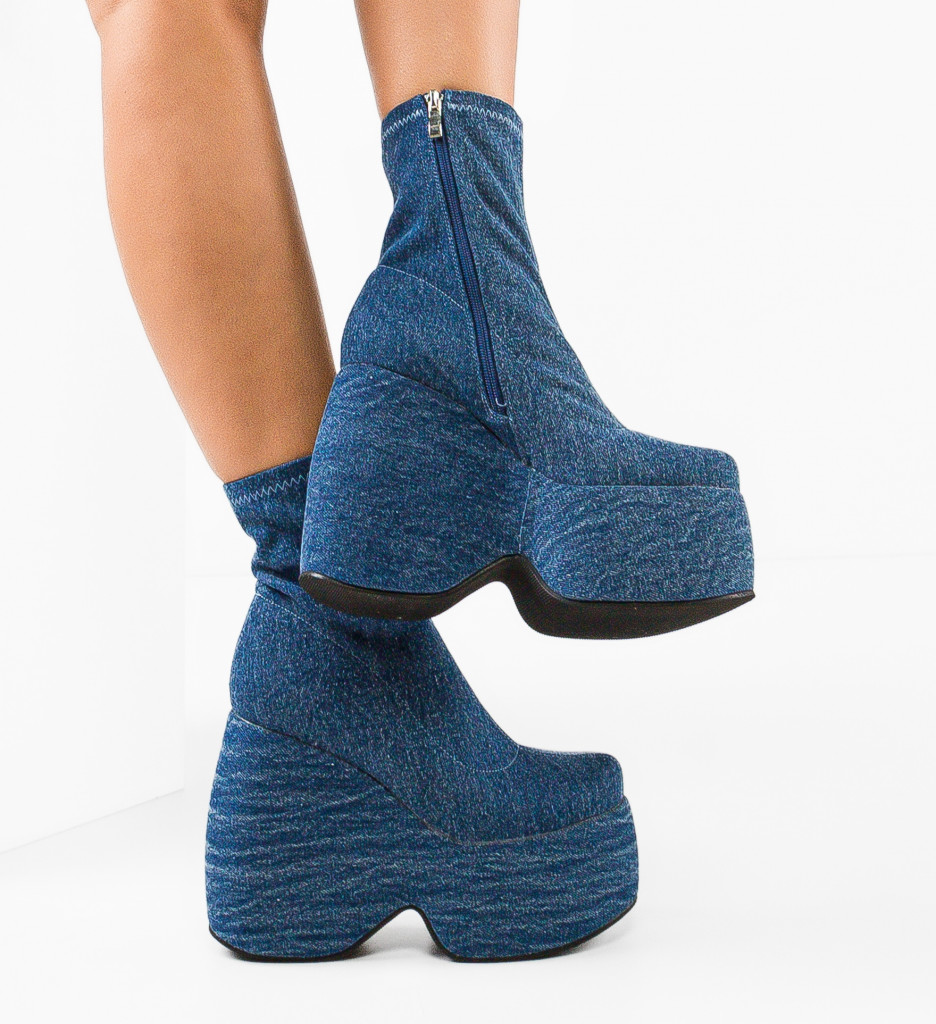 Botine Dama Stelar Albastre - Eleganță și Stil