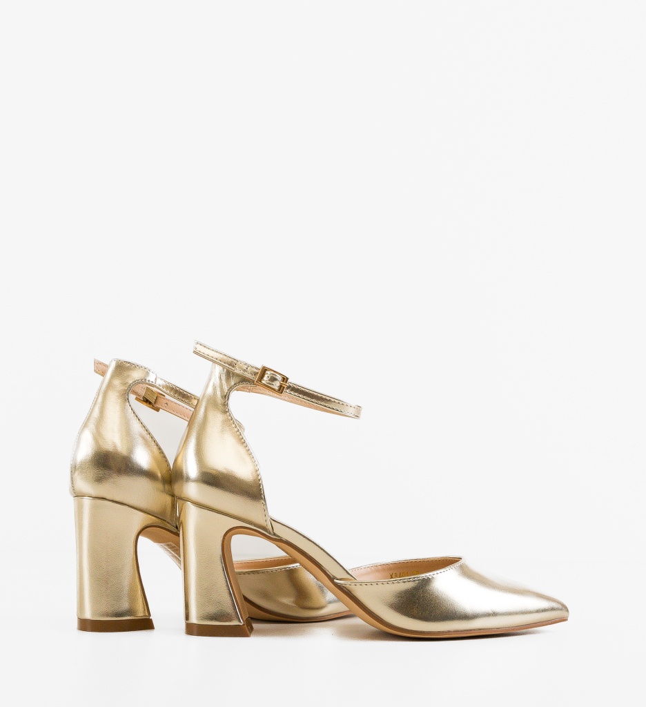 Pantofi dama Jeremy Aurii cu toc elegant - imagine 5